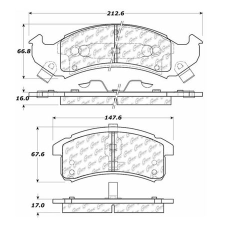 CENTRIC PARTS Centric Premium Pads, 300.05050 300.05050